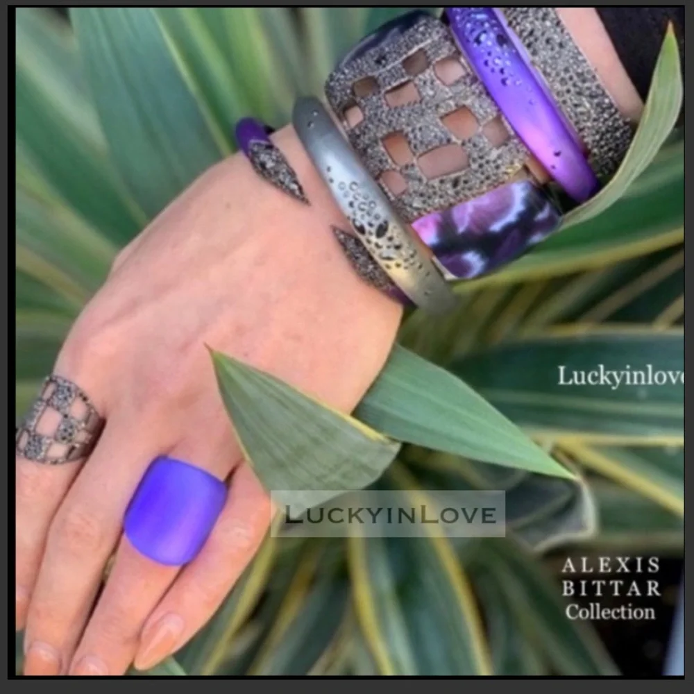 ALEXIS BITTAR • Lucite Block Ring- Purple